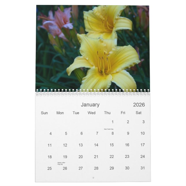 Lillies Calendar (Jan 2026)