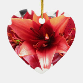 Lillies Ceramic Tree Decoration