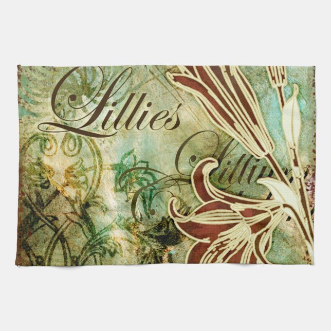 Lillies Tea Towel (Horizontal)