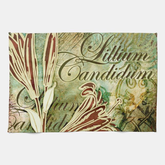 Lillium Candidum Tea Towel (Horizontal)