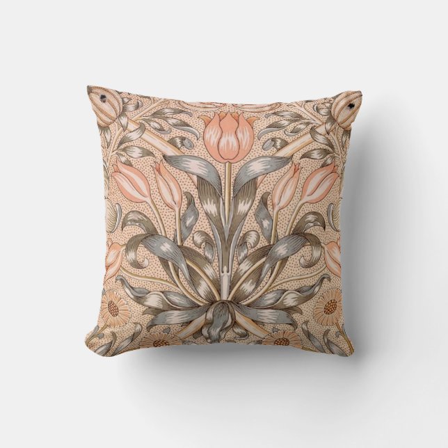 Lilly and Pomegranate Throw Pillow (Front)
