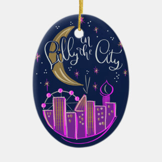 Lilly in the City Ceramic Ornament
