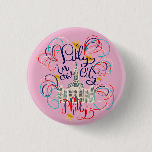 Lilly in the City - Philadelphia 3 Cm Round Badge
