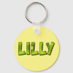 Lilly Name Kiwi Design Keychain