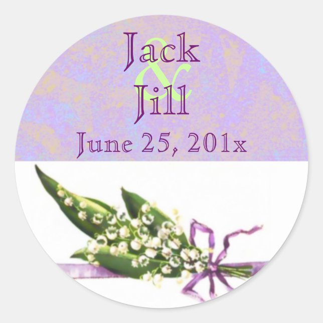Lilly of the Valley BRIDAL date sticker (Front)