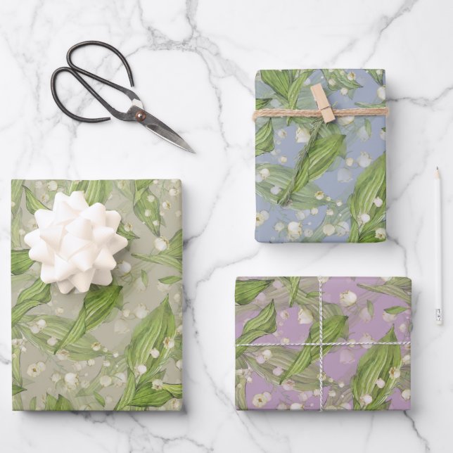 Lilly Of The Valley Wrapping Paper Sheet (Front)