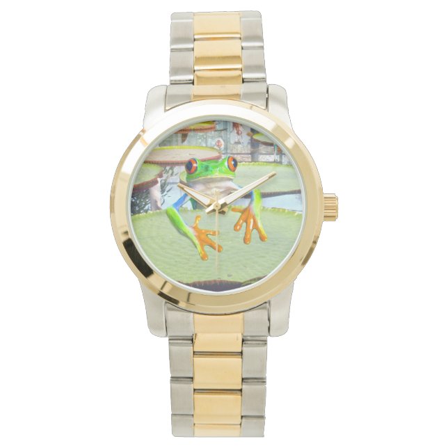 Lilly_Pad_Frog,_Large_Unisex_Wrist_Watch Watch (Front)