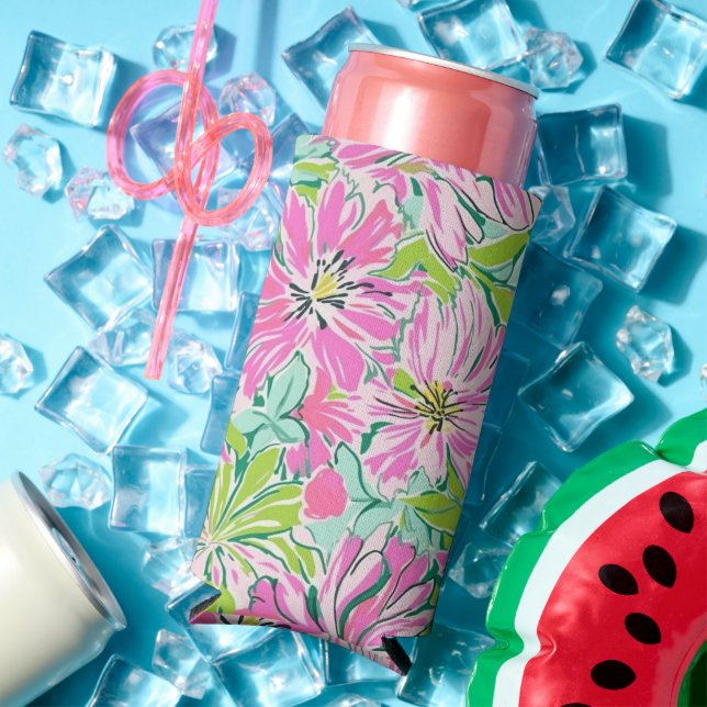 Lilly Preppy Bach Beach / Pool Party Coozie  (In Situ Summer)