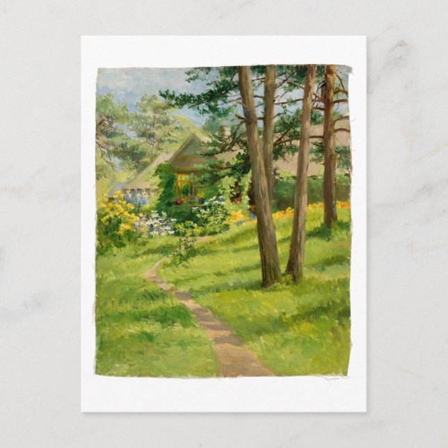 Lilly Walther "Summer Landscape" Painting Postcard (Front)