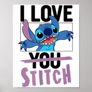 Lilo &amp; Stitch - Valentines Day I Love Stitch  Poster