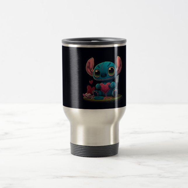 Lilo and Stitch Valentine Hearts Graphic Mug (Center)