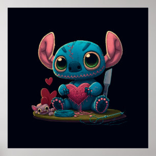 Lilo and Stitch Valentine Hearts Graphic Print