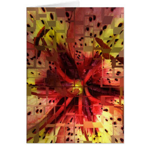 Lily Abstract  Blank Card