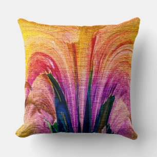 Lily Abstract - Burgandy Lily Softened Enhanced Cushion
