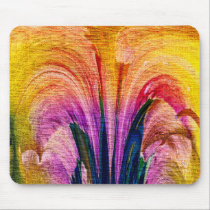 Lily Abstract Burgundy Lily Softened - Enhanced Mouse Pad