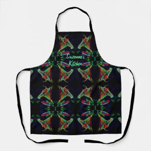 Lily Abstract Flower Art Personalised Apron