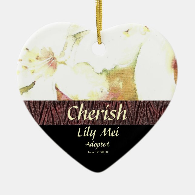 Lily Adoption Ornament (Front)
