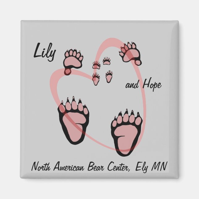Lily and Hope Heart Magnet (Front)