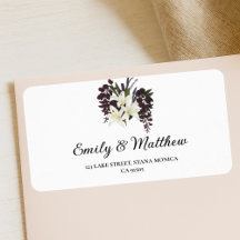 Lily and Plum Return Address Labels
