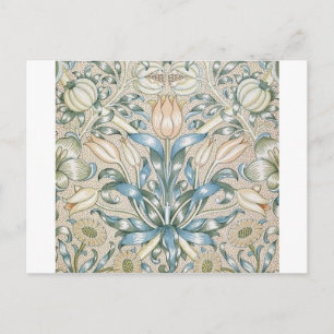 Lily and Pomegranate Vintage Floral Art Design Postcard