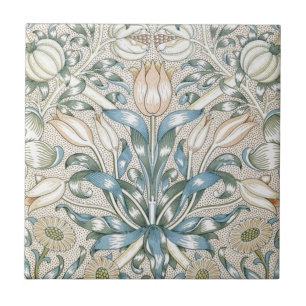 Lily and Pomegranate Vintage Floral Art Design Tile