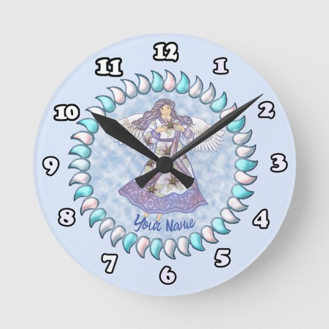 lily angel round clock (Front)
