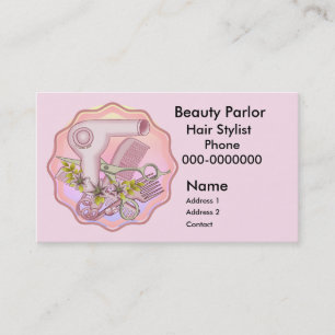 Lily Beauty Parlour Beautician Appointment Card