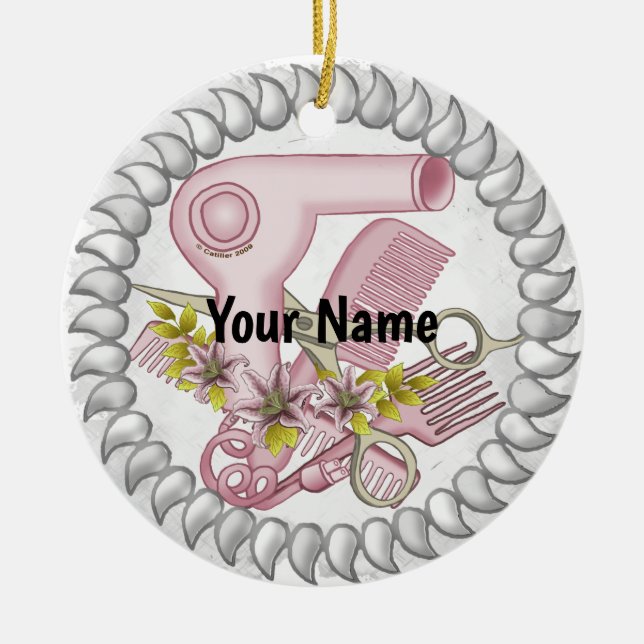 Lily Beauty Parlour Beautician ornament (Front)