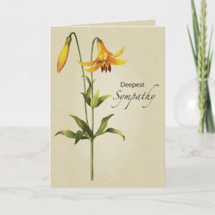 Lily Botanical Sympathy Card