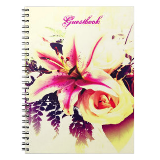 Lily Bouquet - Wedding/ Bridal Shower Guestbook Spiral Notebook