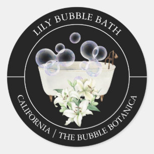 Lily Bubble Bath label