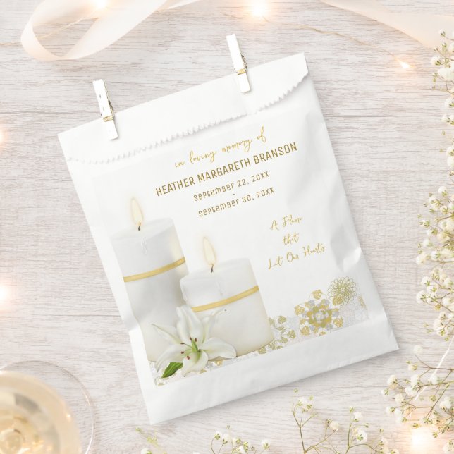 Lily Candle Favor Bags (Clipped)
