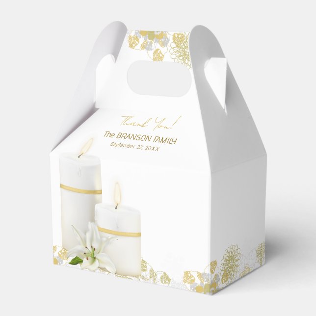 Lily Candle Favor Boxes (Front Side)