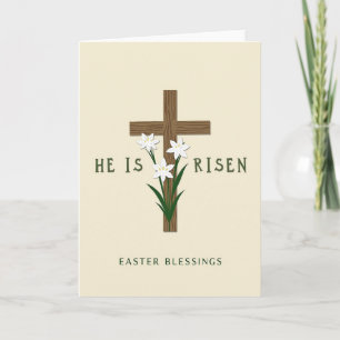 Lily Cross Easter Card
