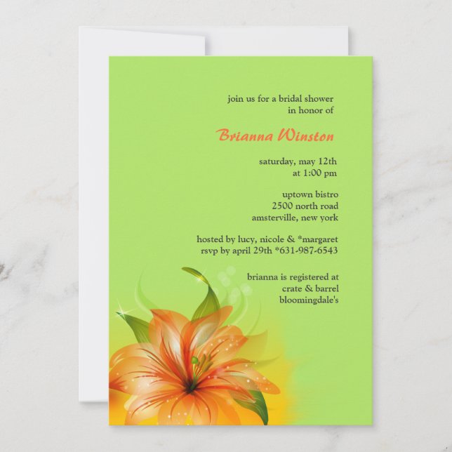 Lily Dew Invitation (Front)