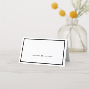 LIly - Elegant Monochrome Folded Placecards