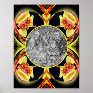 Lily Floral Abstract Frame Create Your Own Photo Poster