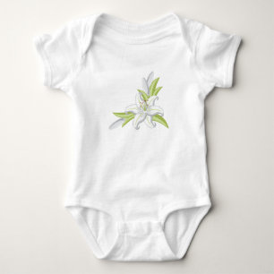 Lily Flower Baby Bodysuit