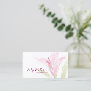 Lily Flower Business Card