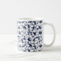 Lily Flower Ink Sketched Pattern