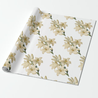 Lily Flower Pattern Wrapping Paper