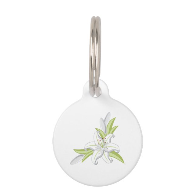 Lily Flower Pet Tag (Front)