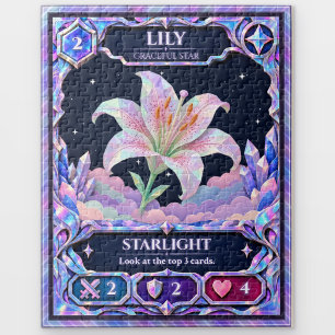 Lily Flower, Rainbow Foil Art Jigsaw Puzzle