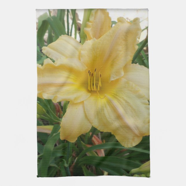 Lily Flower Yellow  Kitchen Towel (Vertical)