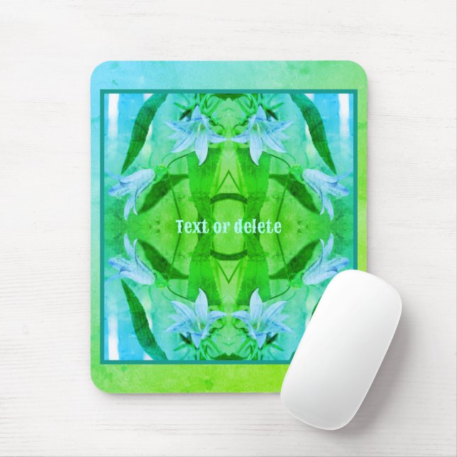 Lily Flowers Abstract Colours Personalised Mouse Pad (With Mouse)