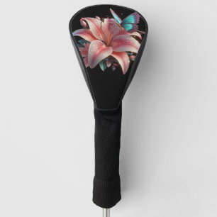 Lily Flowers & Butterfly Golf Head Cover