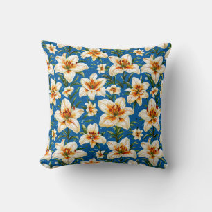 Lily flowers cushion