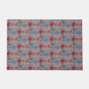 Lily Flowers Door Mat