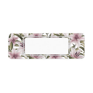 Lily flowers. Floral pattern 