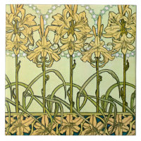 Lily Flowers of Art Nouveau Style, Mucha